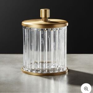 CB2 Ribbed Glass Canister